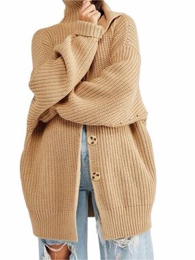 Free People Swim to Deep Camel Cardigan